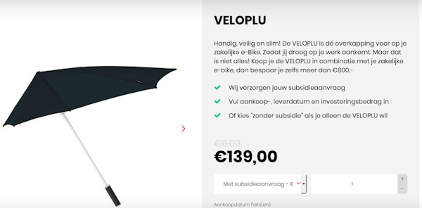 maximaal ontbijt menu GeenStijl: Hallo subsidie. 800 euro voor paraplu op e-bike