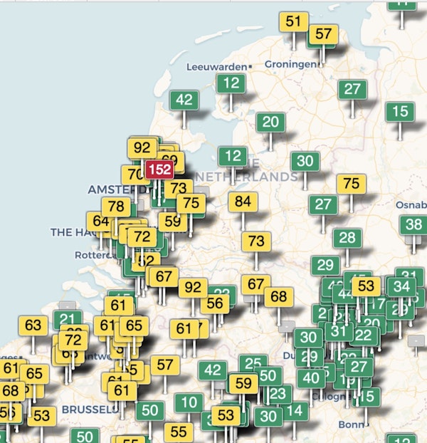 luchtvervuiling nederland kaart GeenStijl: Kaart. Realtime Luchtkwaliteit in Nederland