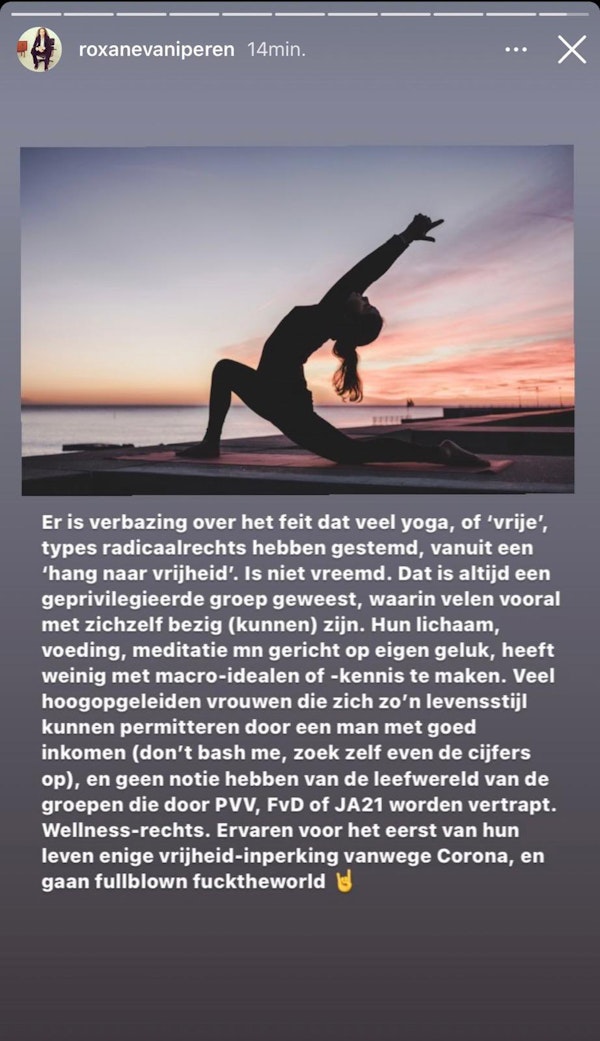 Statistisch Groot universum plek GeenStijl: Sunny Bergman ten strijde tegen yoga-FvD'ers, vraagt yoga-scholen  om statement