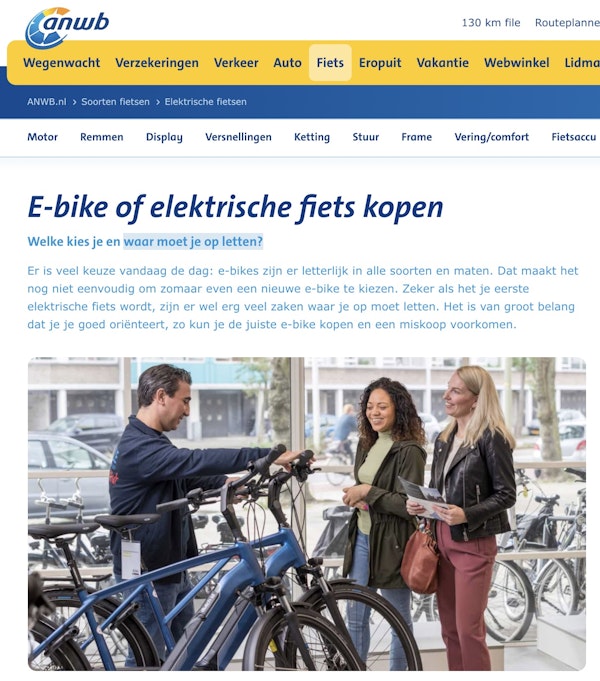 Nederland Gevallen. We kopen elektrische fietsen dan normale fietsen