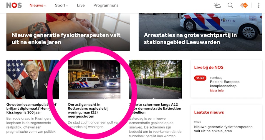 “State Broadcaster NOS to Follow GeenStijl’s Lead on Reporting Explosions in Rotterdam”