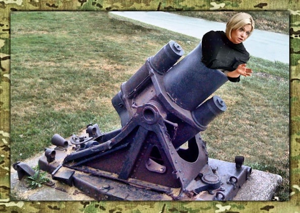 Hexit-mortier met korte, stompe vvd-loop. (Kaliber Coontje)