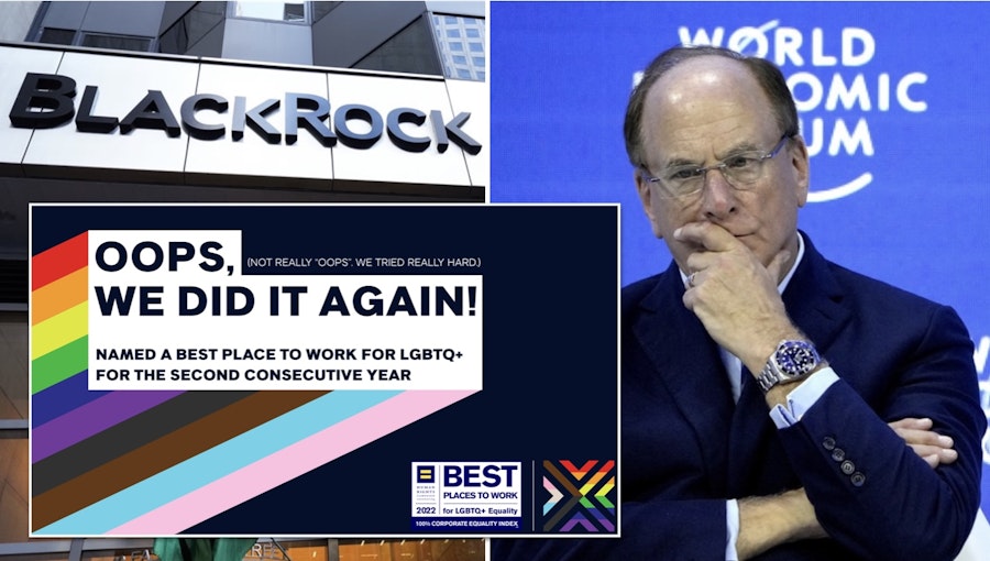 But *why* are so many companies so aggressively involved in this transgender thing?  It is the BlackRock ESG Corporate Equity Index